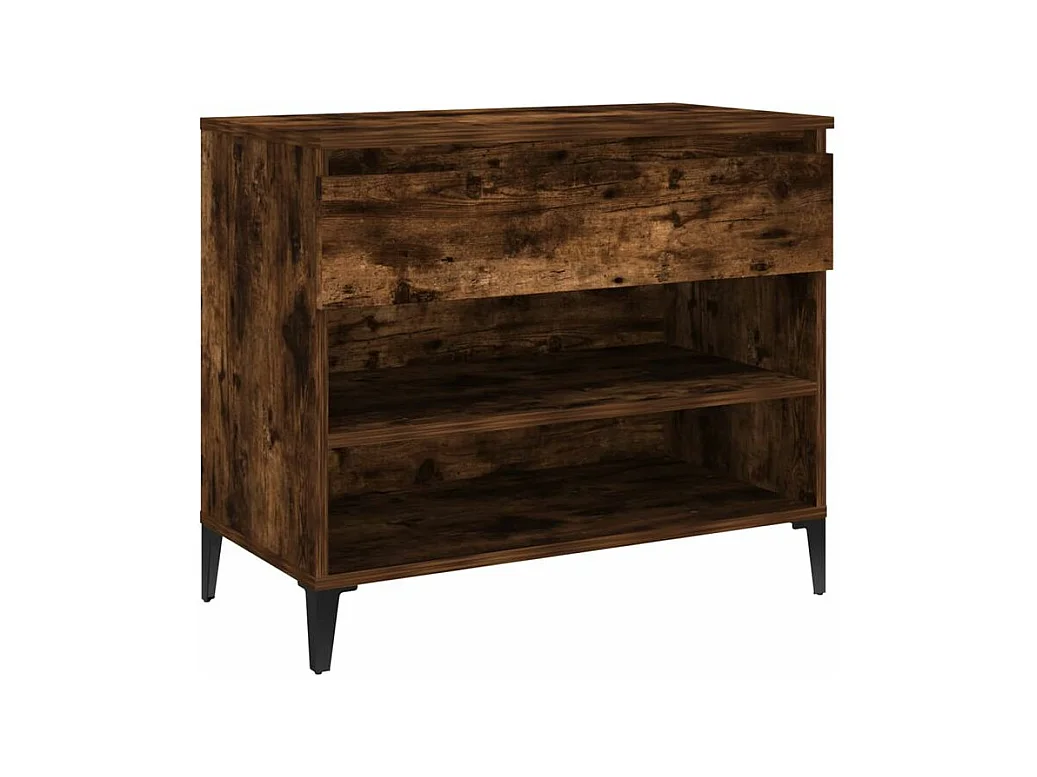 Armoire à chaussures Chêne fumé 70x36x60 Bois d'ingénierie