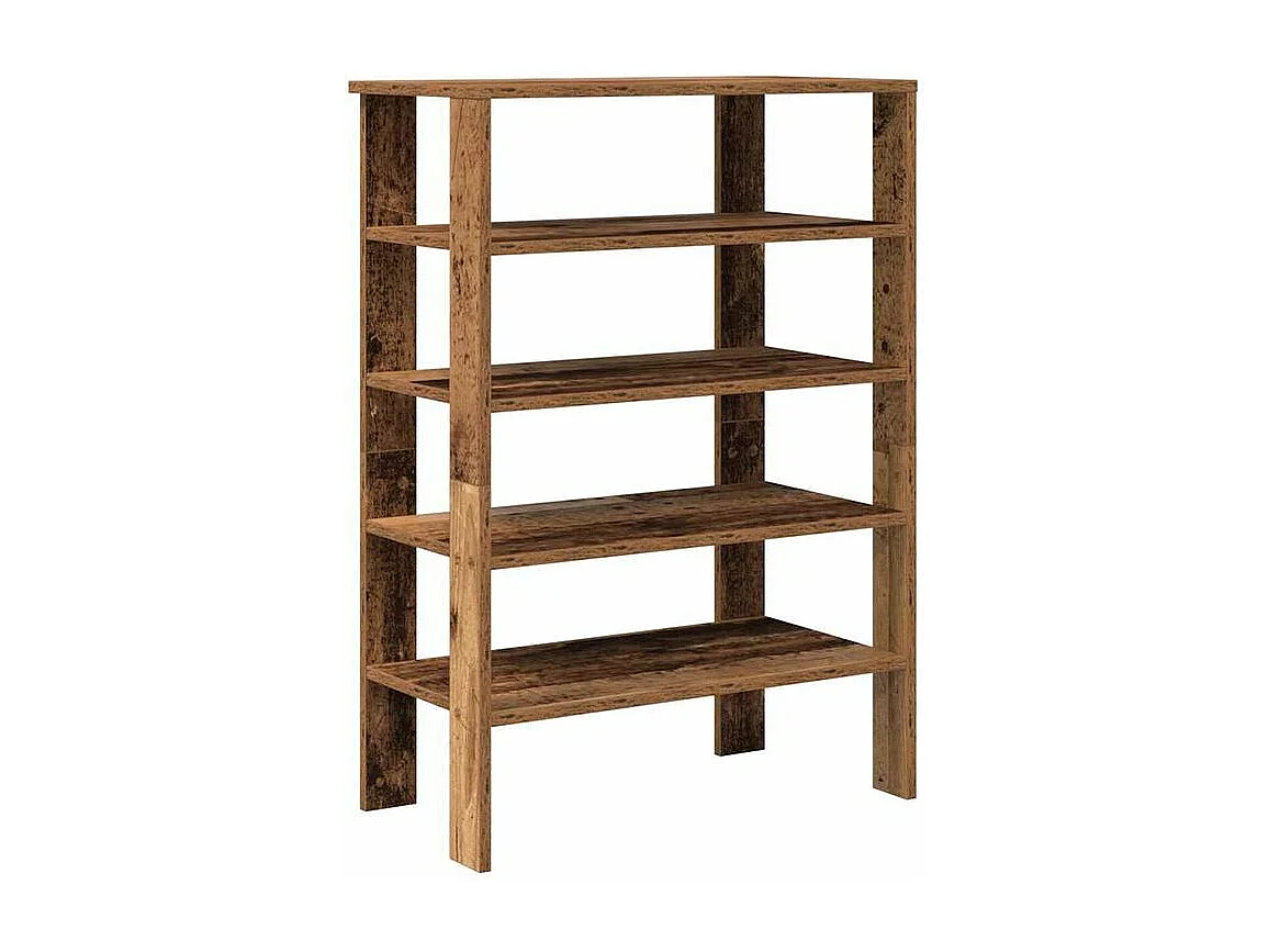 Étagère à chaussures vieux bois 61x32x87,5 bois d'ingénierie