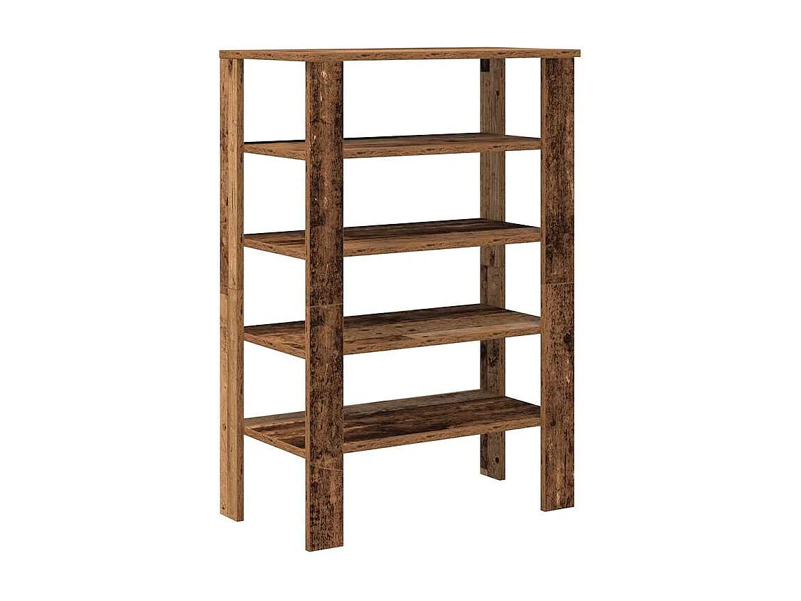 Étagère à chaussures vieux bois 61x32x87,5 bois d'ingénierie