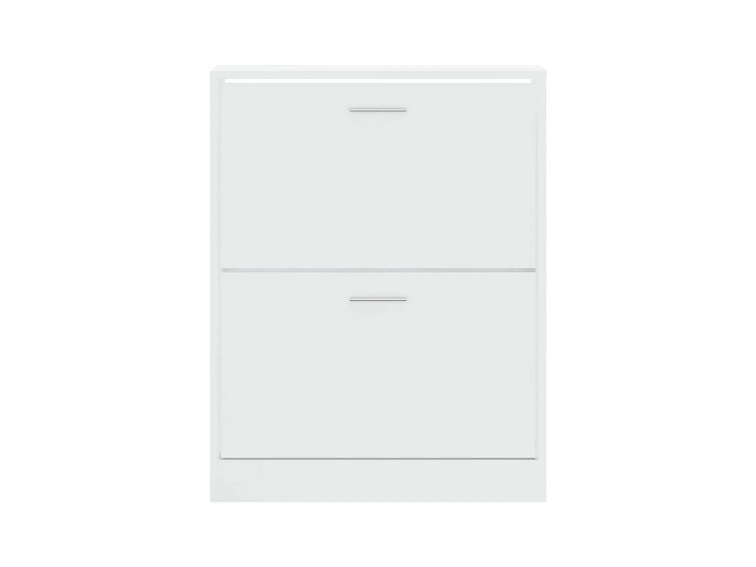 Armoire à chaussures en bois Puerto L63xH81xP24 – 2 portes rabattables-Couleur Blanc brillant