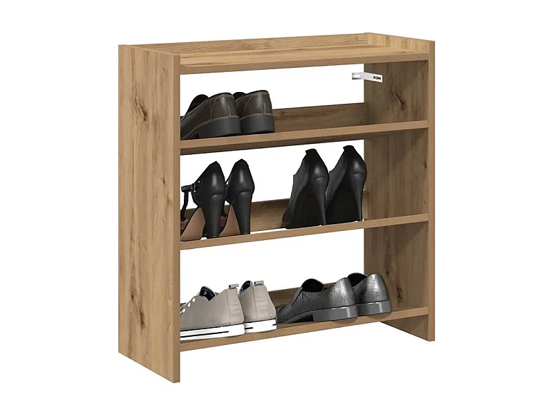 Étagère à chaussures chêne artisanal bois d'ingénierie