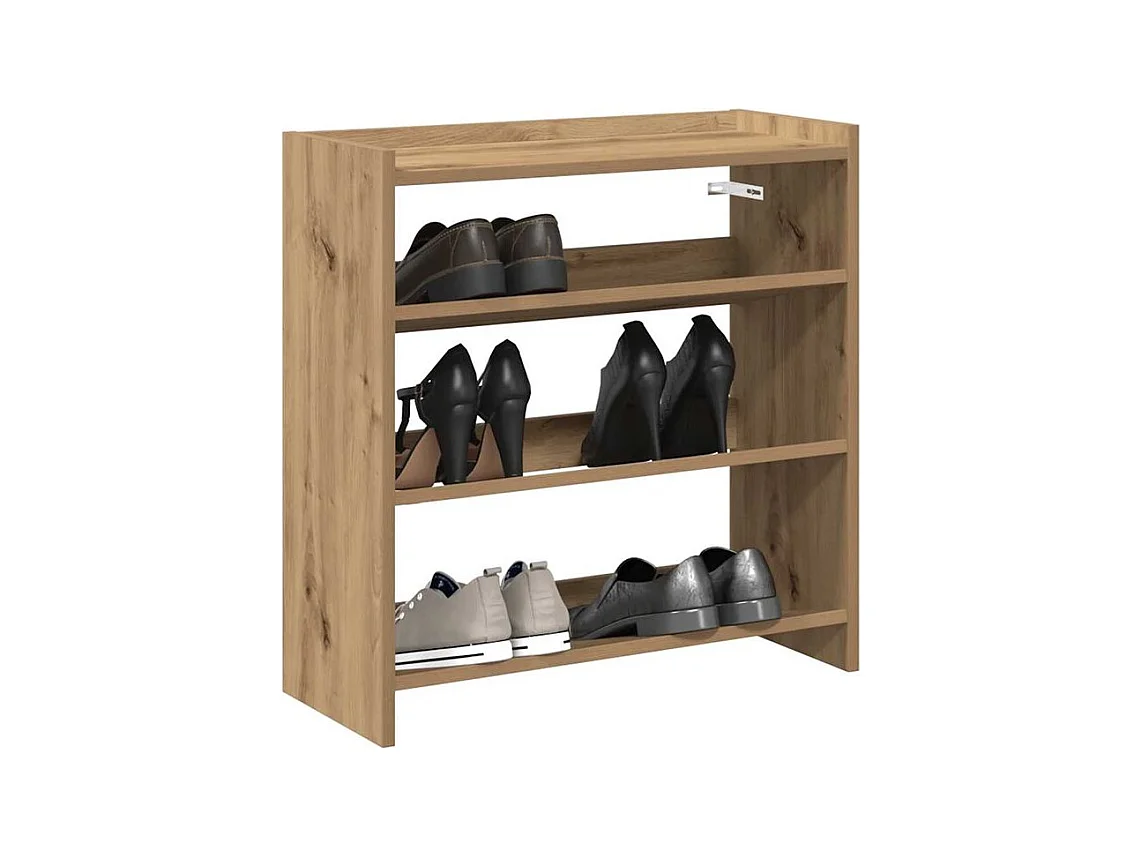 Étagère à chaussures chêne artisanal bois d'ingénierie