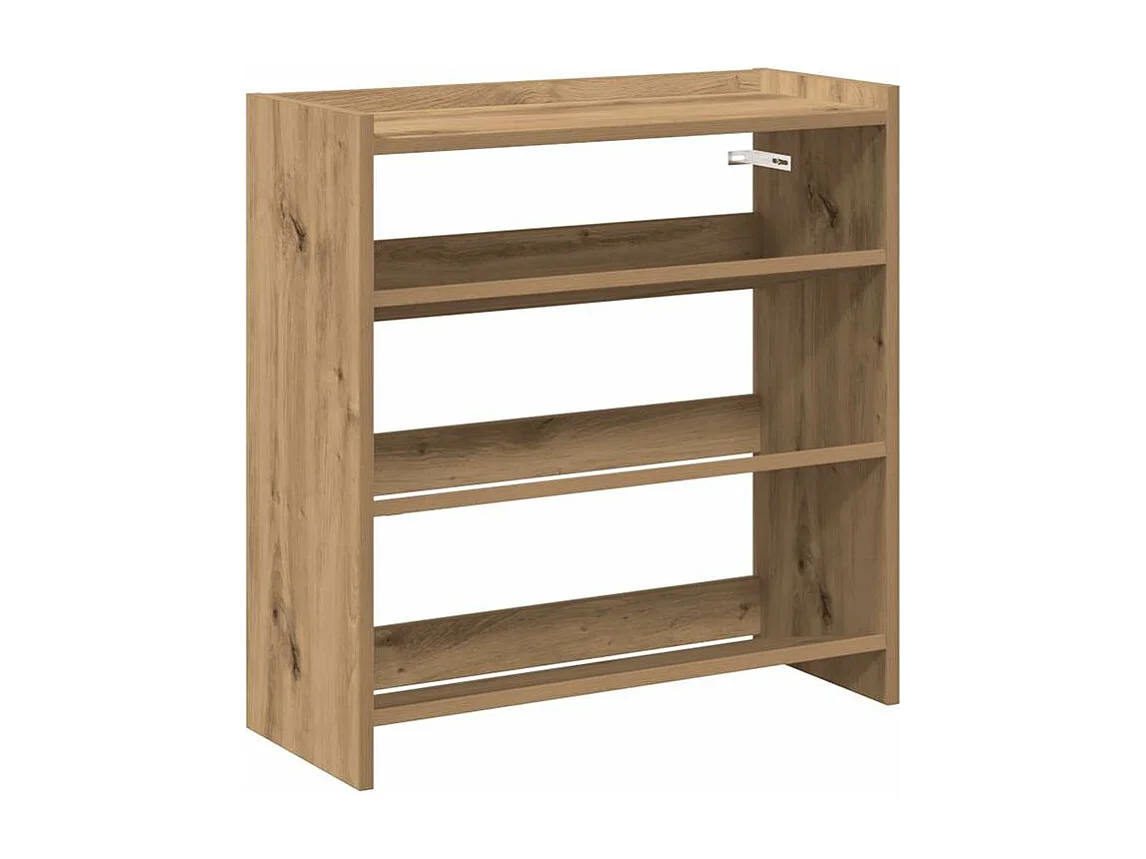 Étagère à chaussures chêne artisanal bois d'ingénierie