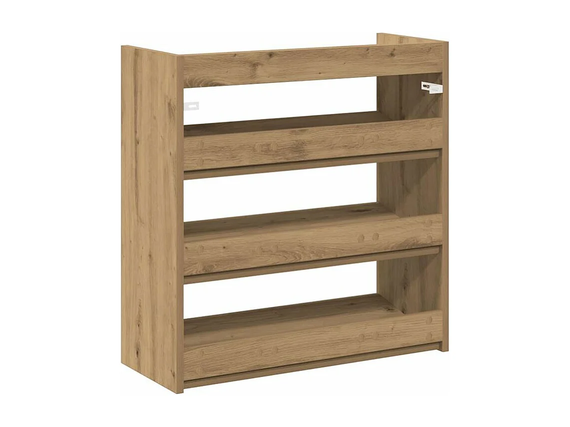 Étagère à chaussures chêne artisanal bois d'ingénierie