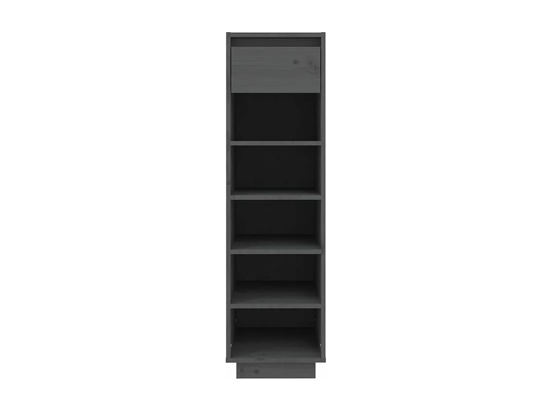 Armoire à chaussures gris 30x34x105 bois de pin massif