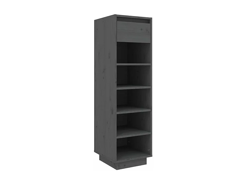 Armoire à chaussures gris 30x34x105 bois de pin massif