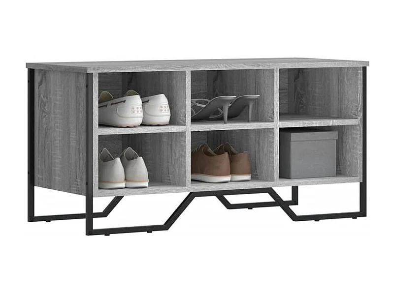 Armoire à chaussures sonoma gris 90x38x45,5 bois d'ingénierie