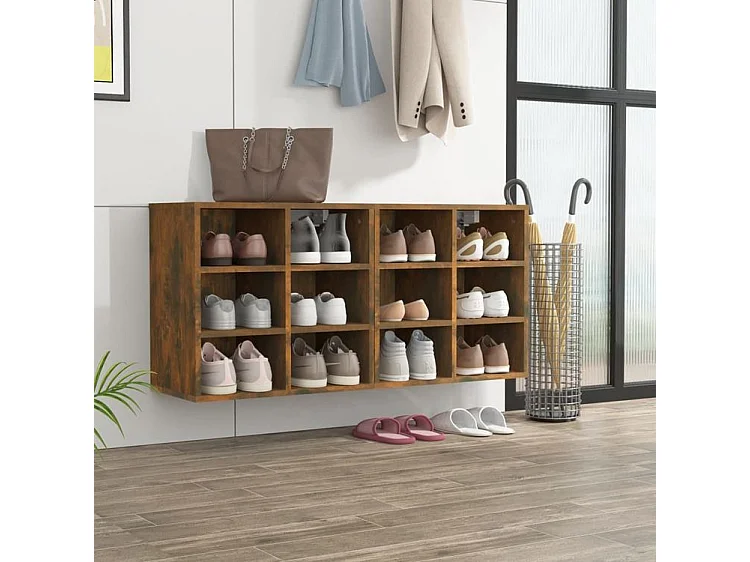 Armoires à chaussures 2 pcs Chêne fumé 52,5x30x50