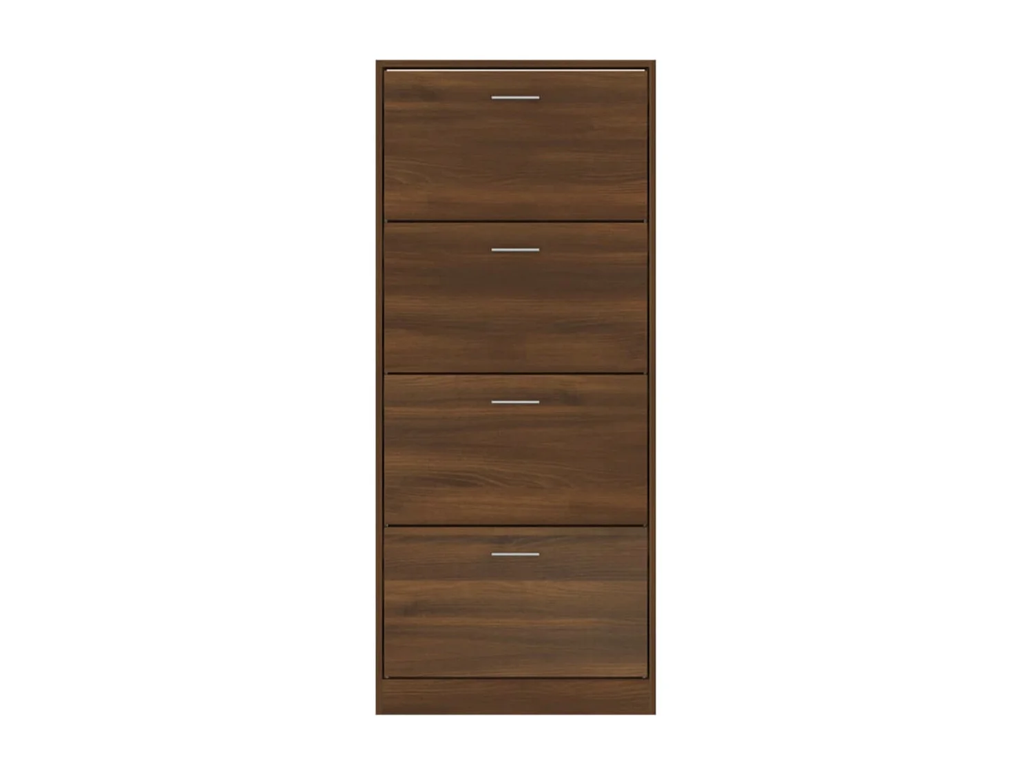 Armoire à chaussures en bois Puerto L59xH150xP17 – 4 portes rabattables-Couleur Marron fumé