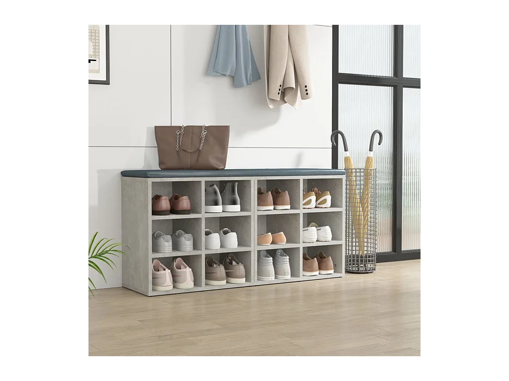 Armoires à chaussures 2 pcs Gris béton 52,5x30x50