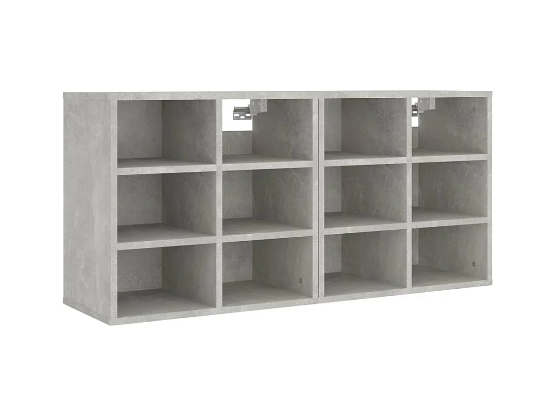 Armoires à chaussures 2 pcs Gris béton 52,5x30x50