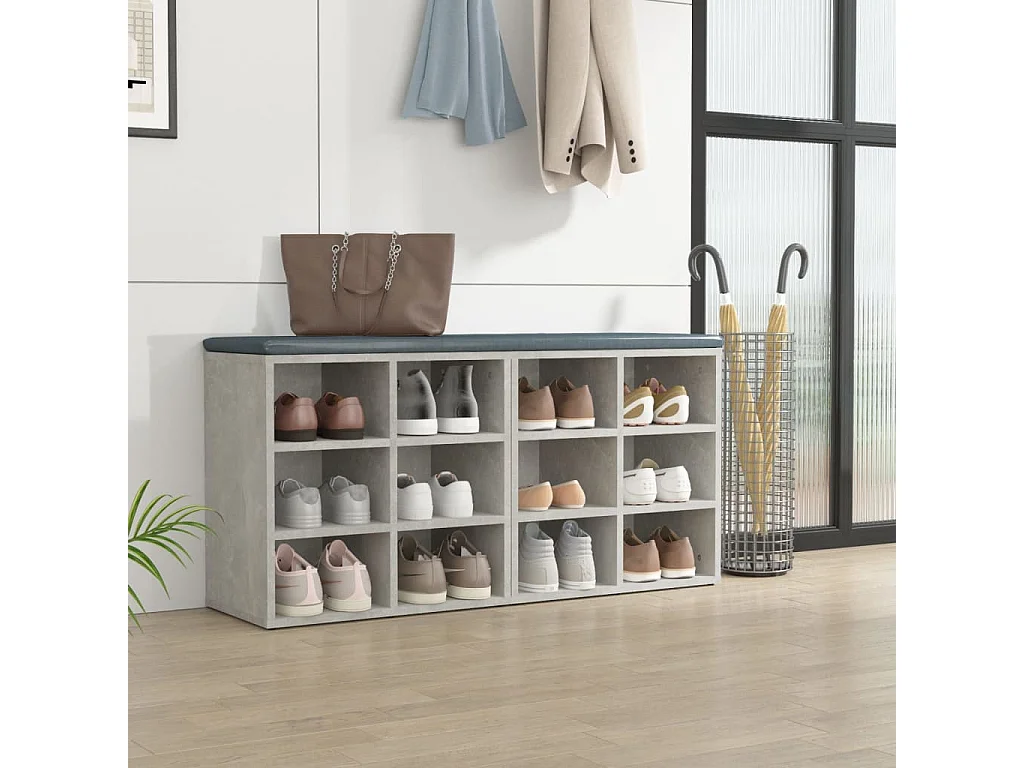 Armoires à chaussures 2 pcs Gris béton 52,5x30x50