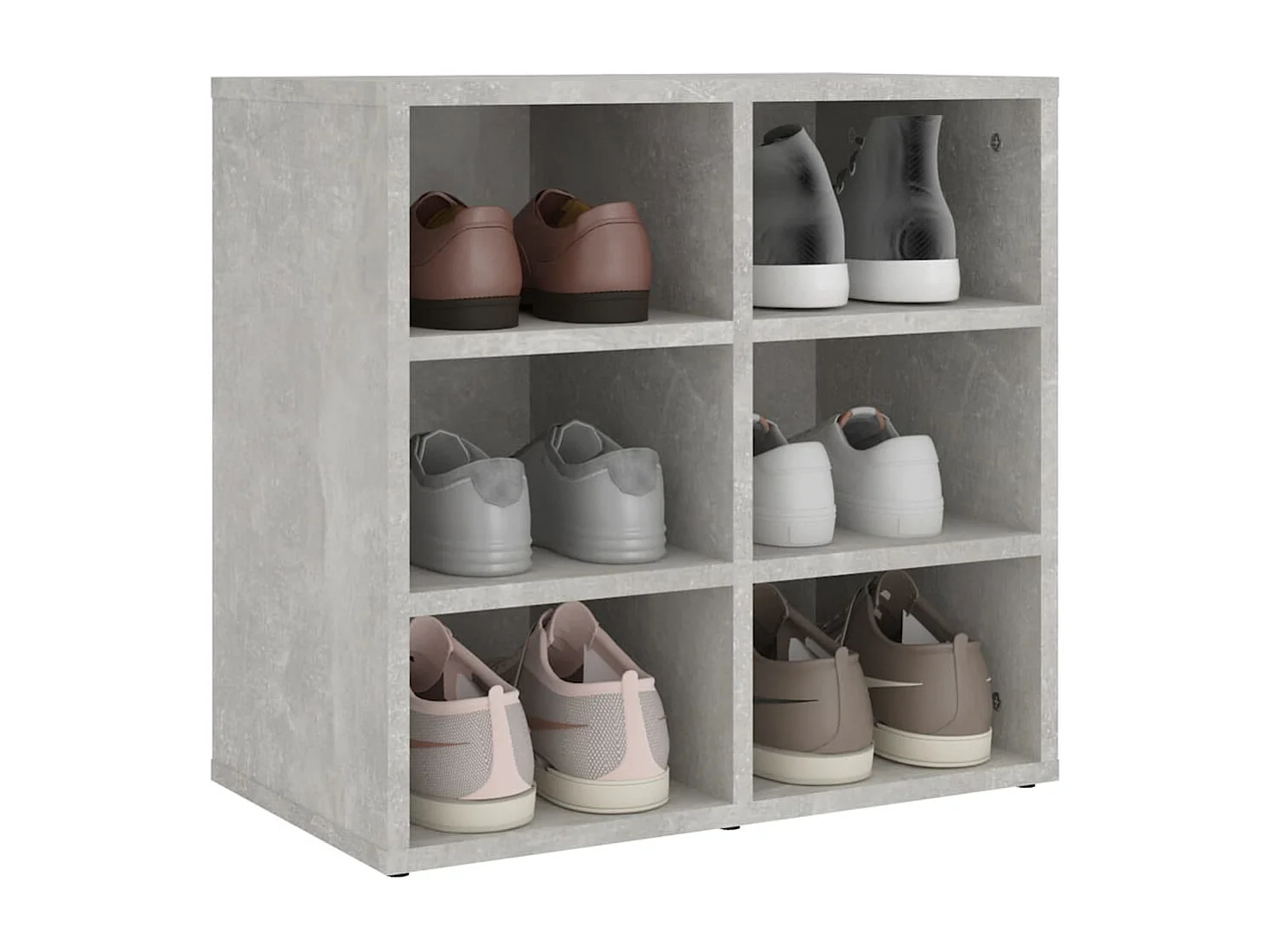 Armoires à chaussures 2 pcs Gris béton 52,5x30x50