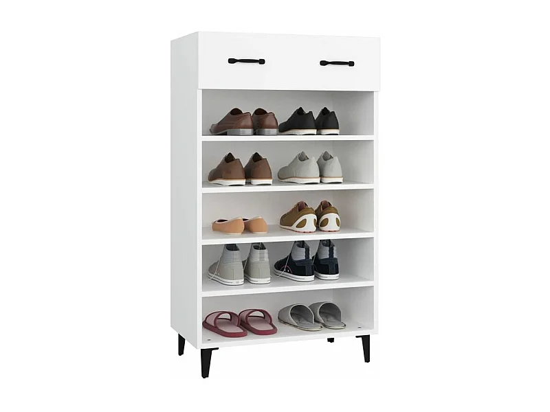 Armoire à chaussures Blanc 60x35x105 Bois d'ingénierie