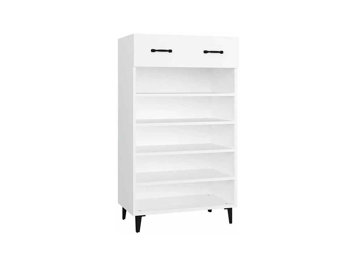 Armoire à chaussures Blanc 60x35x105 Bois d'ingénierie