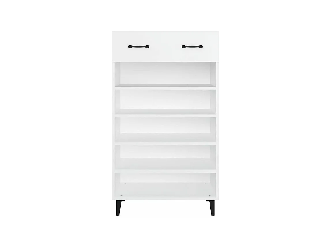 Armoire à chaussures Blanc 60x35x105 Bois d'ingénierie