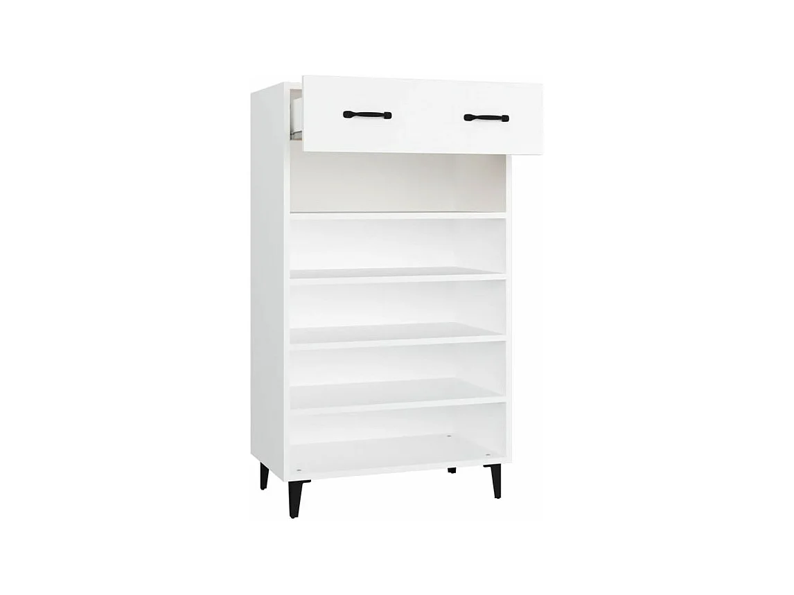 Armoire à chaussures Blanc 60x35x105 Bois d'ingénierie