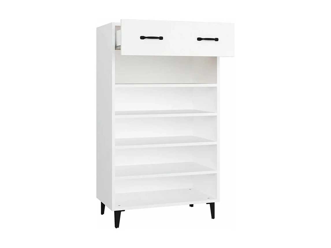 Armoire à chaussures Blanc 60x35x105 Bois d'ingénierie
