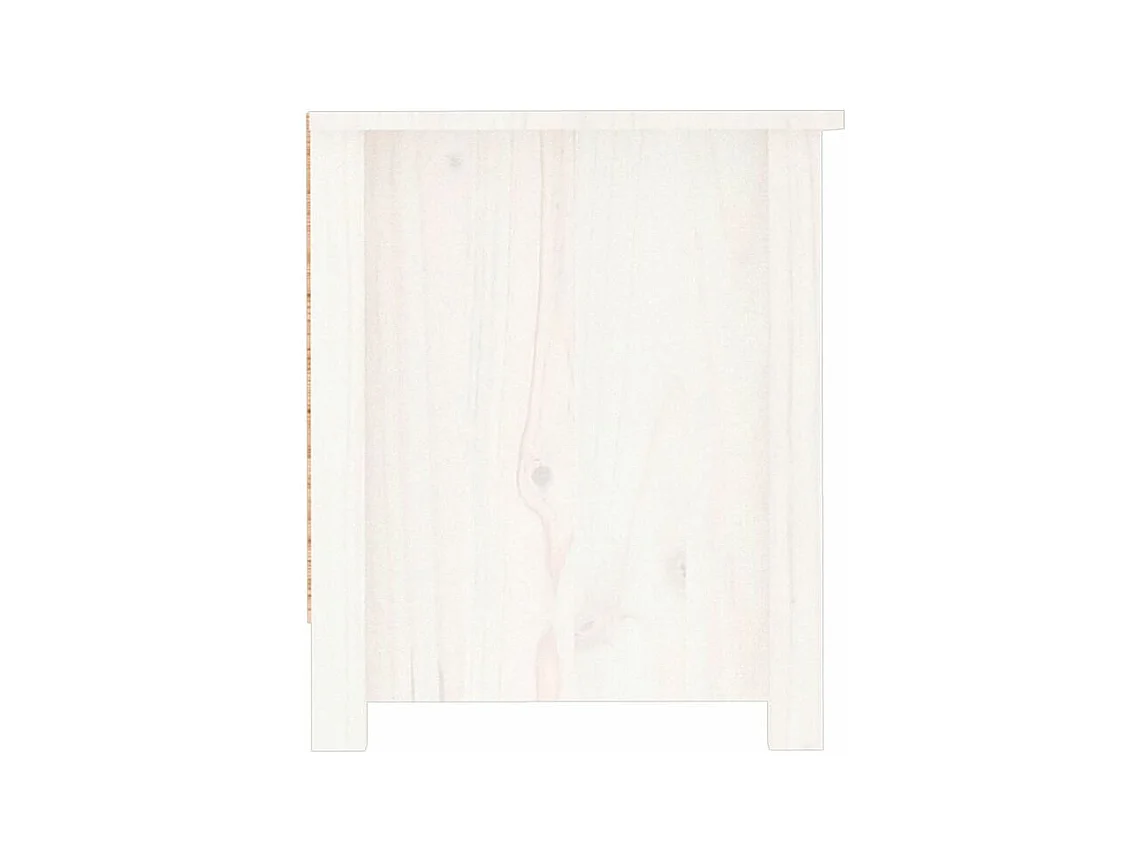 Armoire à chaussures Blanc 110x38x45,5 Bois de pin massif