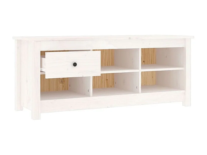 Armoire à chaussures Blanc 110x38x45,5 Bois de pin massif