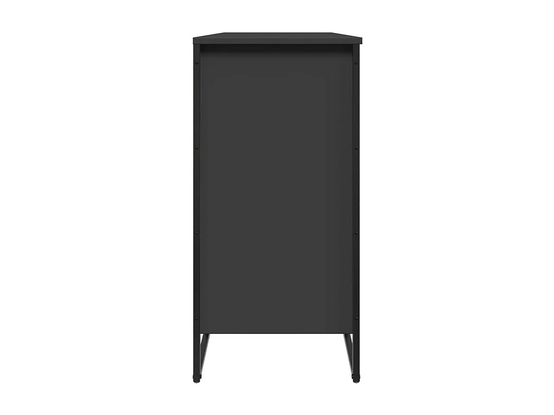 Armoire à chaussures noir 80x38x78 bois d'ingénierie