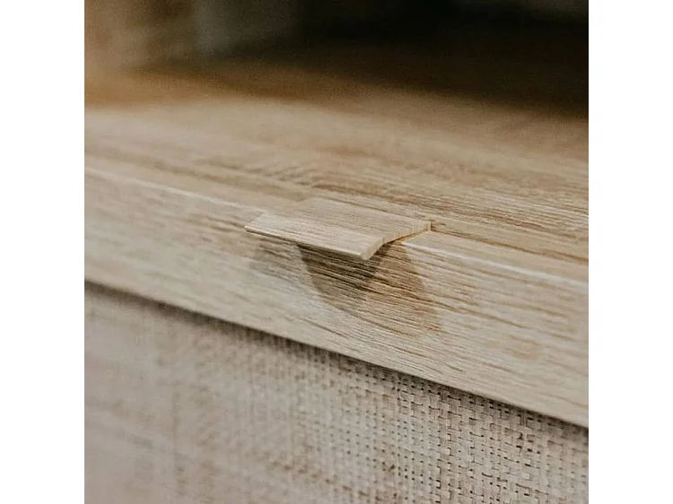 Finori Armoire à chaussures Bali 49A Chêne sonoma- impression de canne