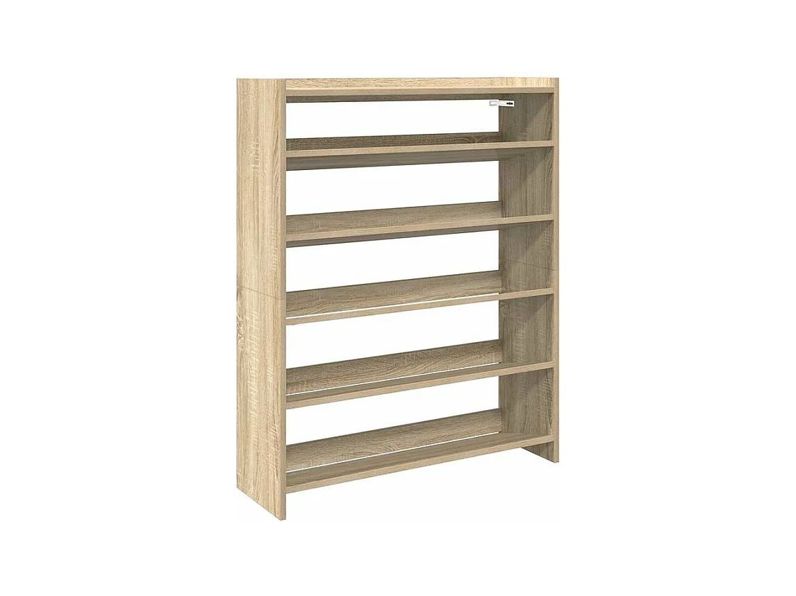 Étagère à chaussures chêne sonoma 80x25x100 bois d'ingénierie