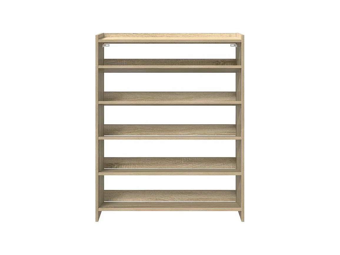 Étagère à chaussures chêne sonoma 80x25x100 bois d'ingénierie