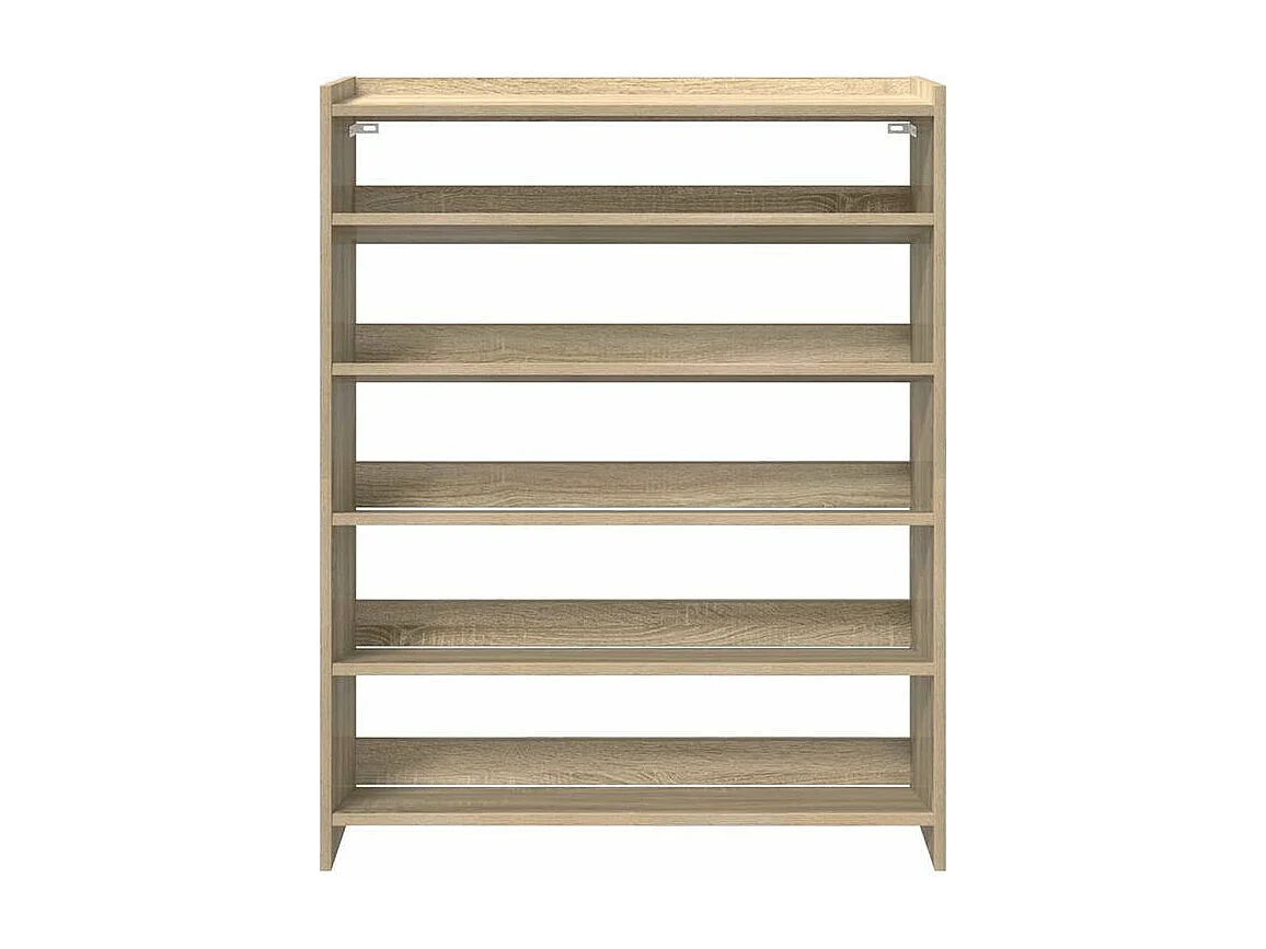 Étagère à chaussures chêne sonoma 80x25x100 bois d'ingénierie