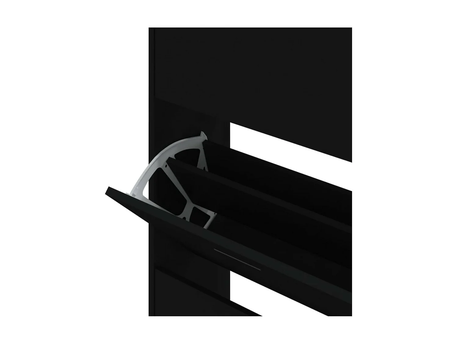 Armoire à chaussures en bois Puerto L63xH147xP24 – 4 portes rabattables-Couleur Chêne clair