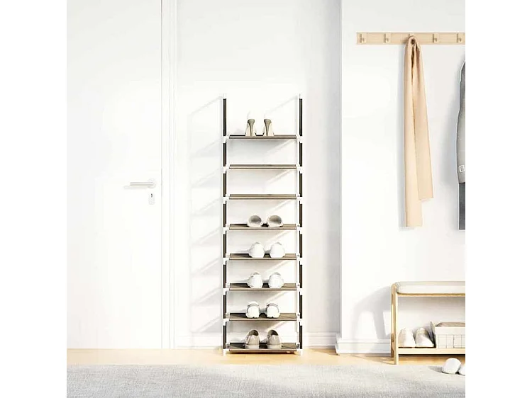 Étagère à chaussures 8 niveaux 44x28x145 tissu non-tissé