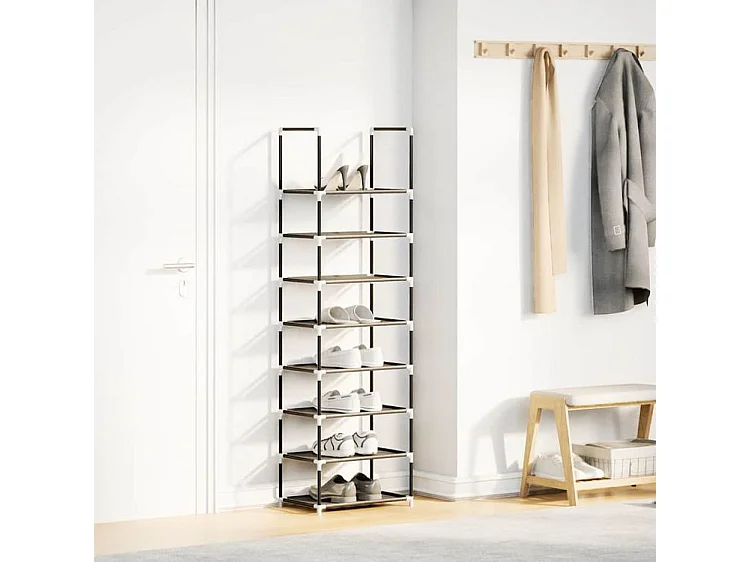 Étagère à chaussures 8 niveaux 44x28x145 tissu non-tissé