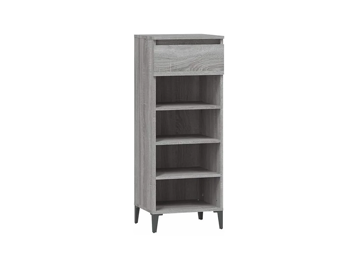 Étagère à chaussures Sonoma gris 40x36x105 Bois ingénierie