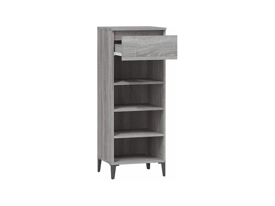 Étagère à chaussures Sonoma gris 40x36x105 Bois ingénierie