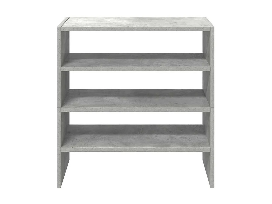Étagères à chaussures 2 pcs empilable gris béton 60x30x30,5