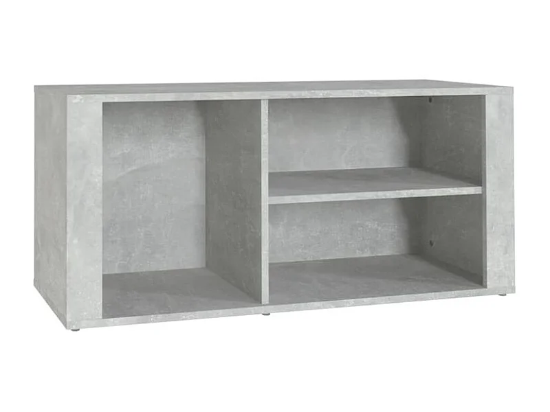 Armoire à chaussures Gris béton 100x35x45 Bois d'ingénierie