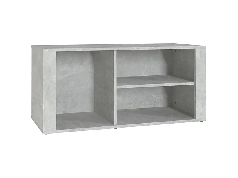 Armoire à chaussures Gris béton 100x35x45 Bois d'ingénierie