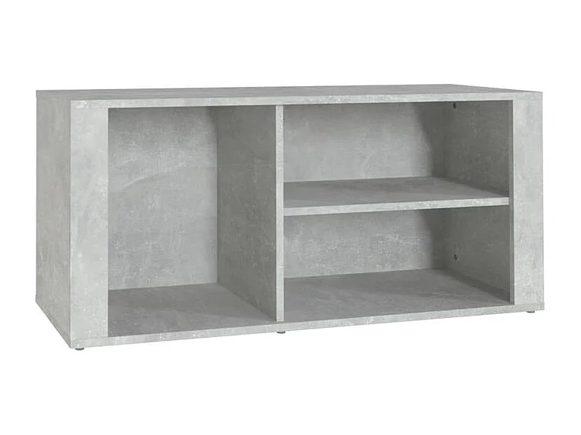 Armoire à chaussures Gris béton 100x35x45 Bois d'ingénierie