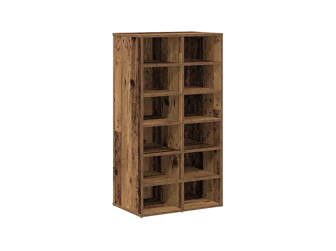 Étagère à chaussures vieux bois 54x34x100,5 bois d'ingénierie