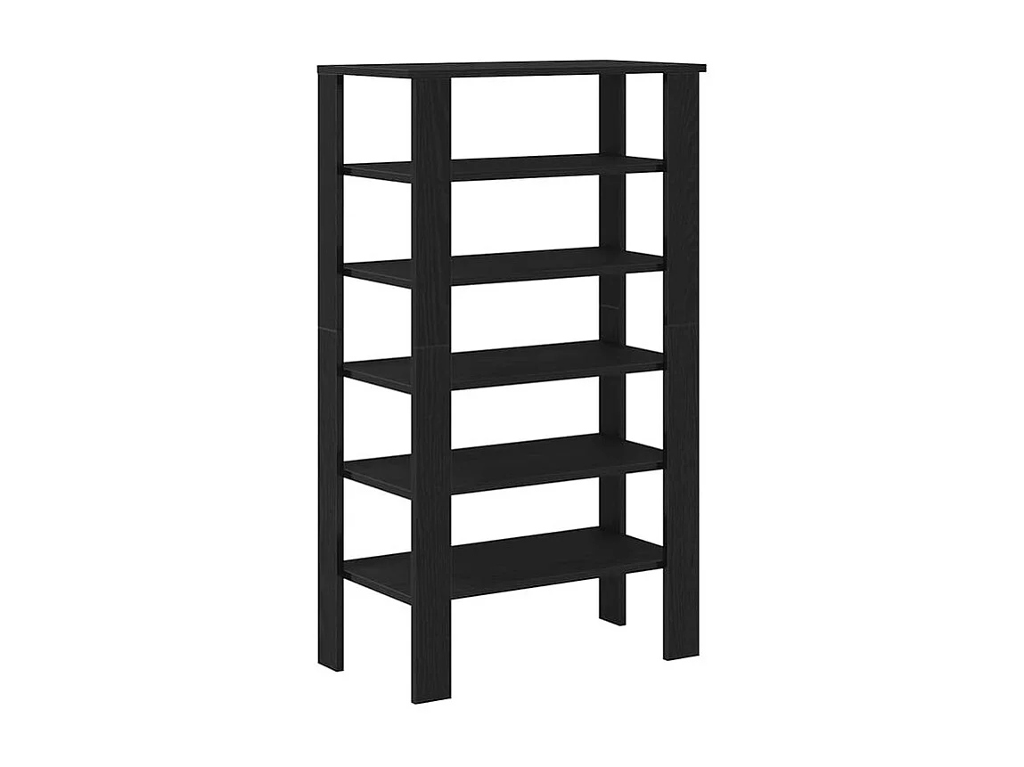 Étagère à chaussures noir 61x32x105 bois d'ingénierie