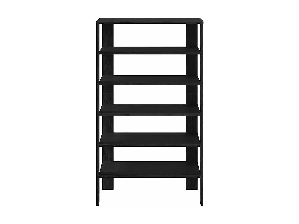 Étagère à chaussures noir 61x32x105 bois d'ingénierie