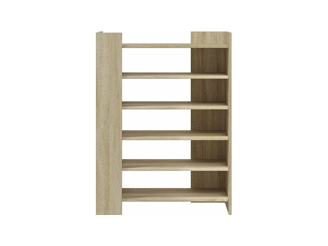 Etagères à chaussures en bois Lizza L75xH100xP38 – Élégance et praticité-Couleur Chêne clair