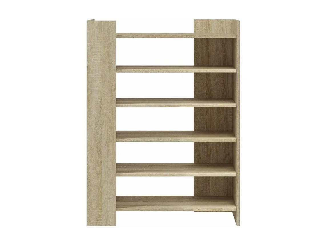 Etagères à chaussures en bois Lizza L75xH100xP38 – Élégance et praticité-Couleur Chêne clair