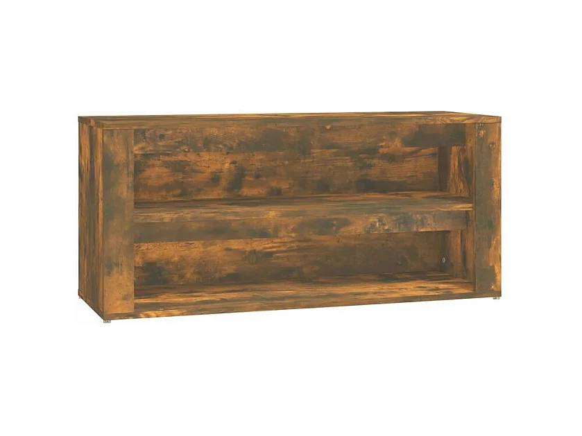 Étagère à chaussures Chêne fumé 100x35x45 Bois d'ingénierie