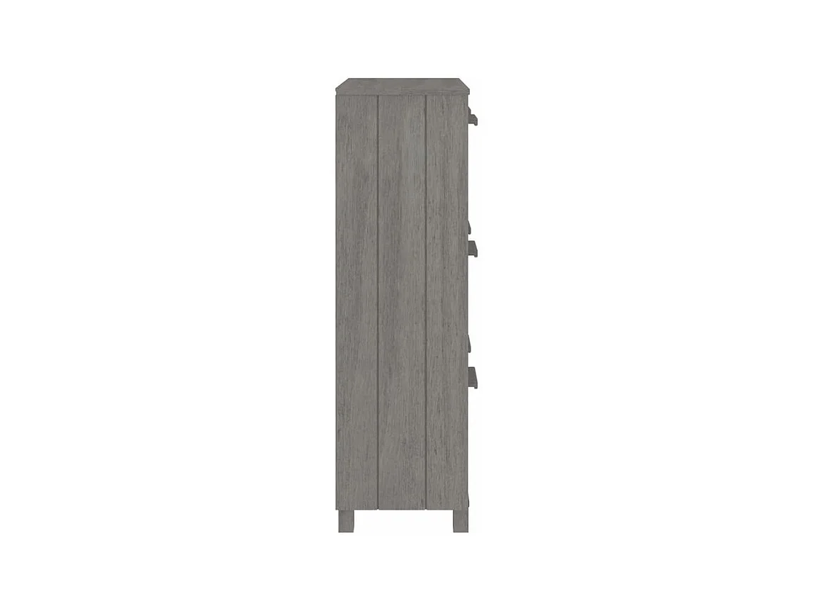 Armoire à chaussures en pin massif Verla L 60x117 - Format Pratique-Couleur Gris