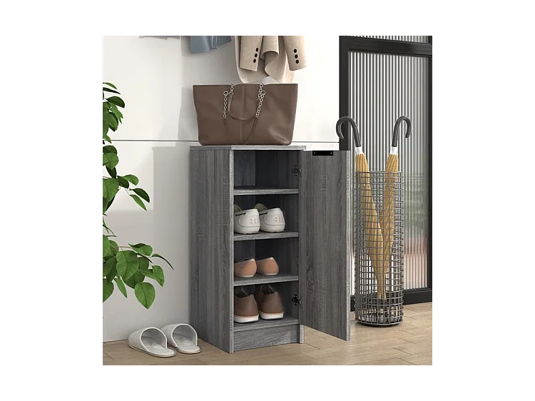 Meuble à chaussures Sonoma gris 30x35x70 Bois d'ingénierie