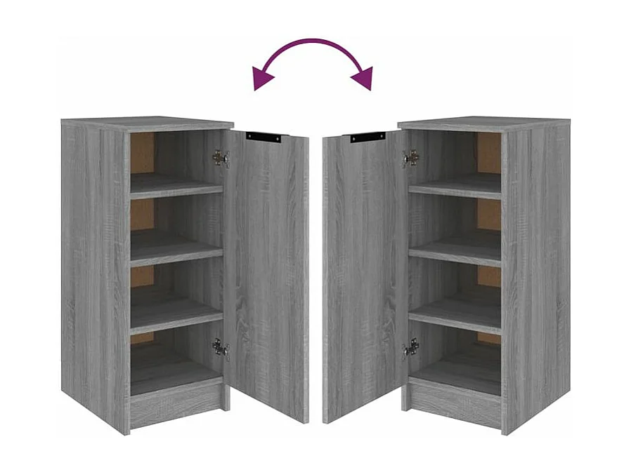 Meuble à chaussures Sonoma gris 30x35x70 Bois d'ingénierie