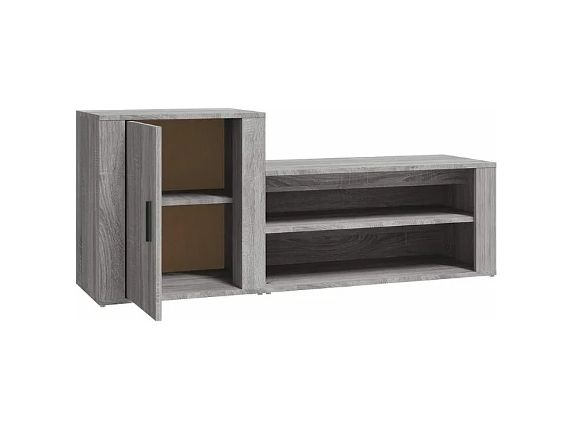 Armoire à chaussures Sonoma gris 130x35x54 Bois d'ingénierie