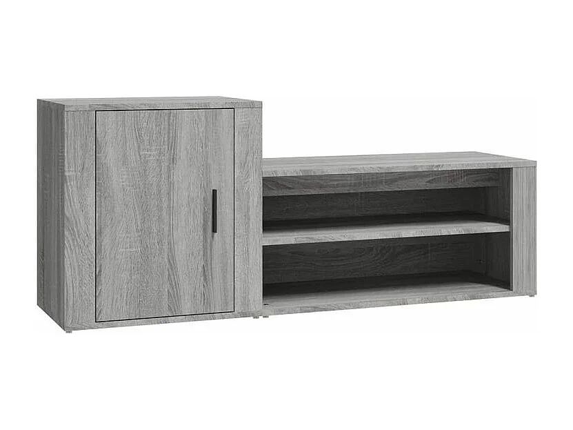 Armoire à chaussures Sonoma gris 130x35x54 Bois d'ingénierie