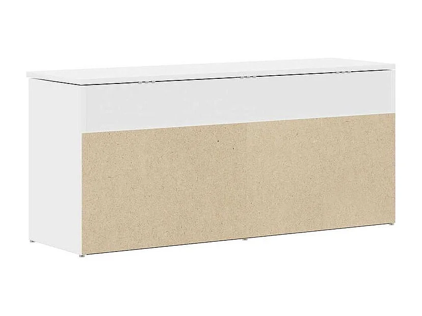 Banc à chaussures blanc 102x30,5x45 bois d'ingénierie